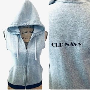 Old Navy Womens Hoodie Sweatshirt Medium Gray Vest